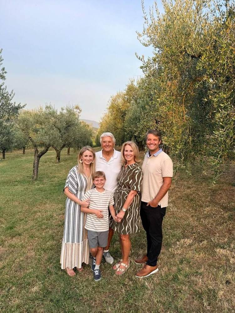 Rows of olive trees on the Il Bel Cuore estate
